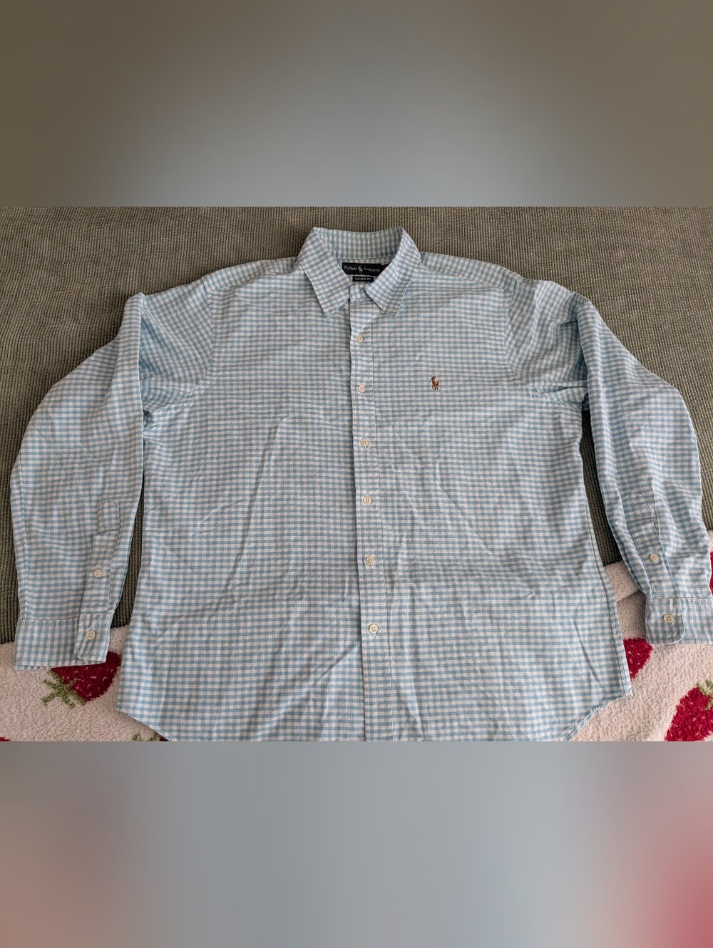 Ralph Lauren Classic Fit Light Blue Gingham Button-Down Shirt